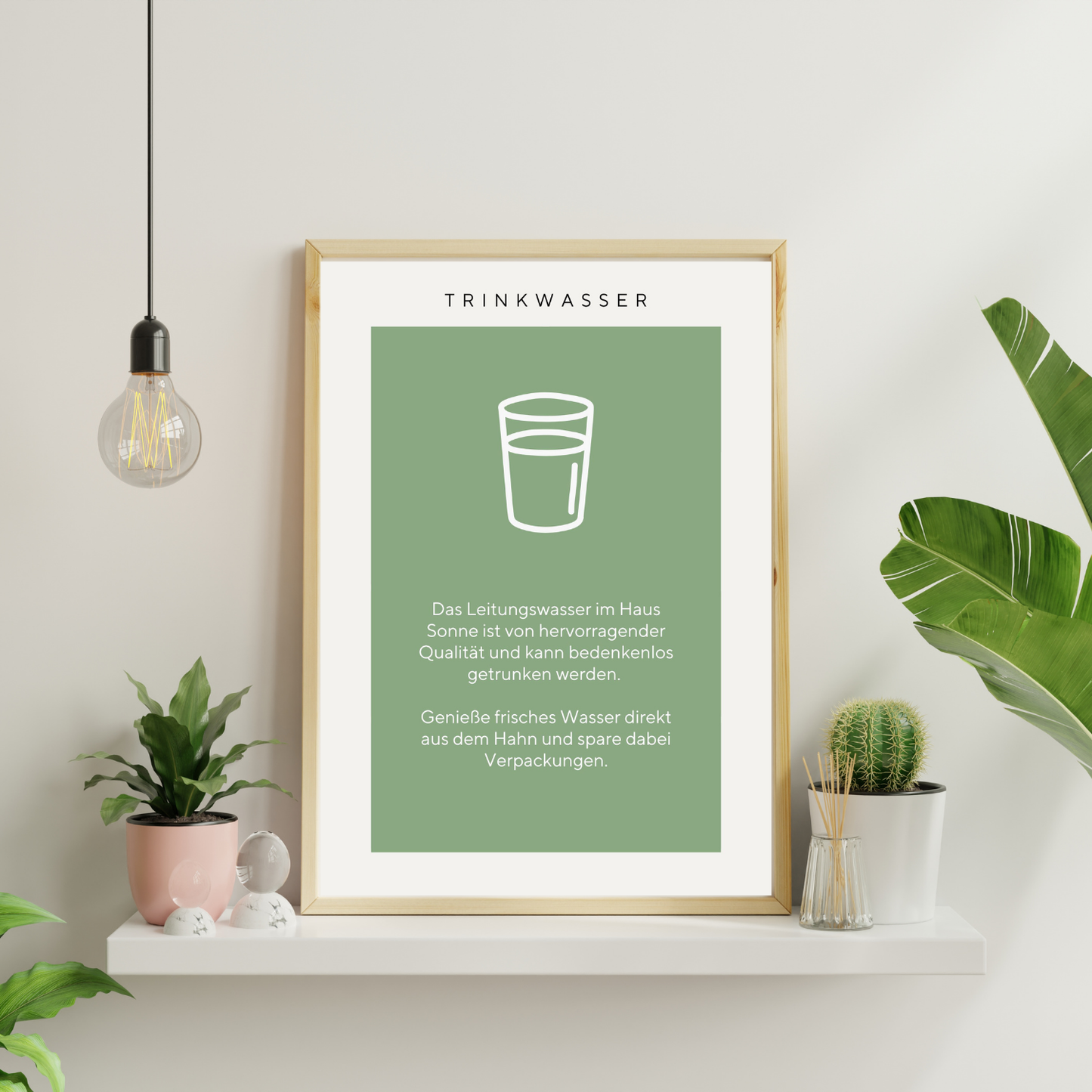 Trinkwasser-Schild | Druckdatei für dein Haus mit eigenen Texten