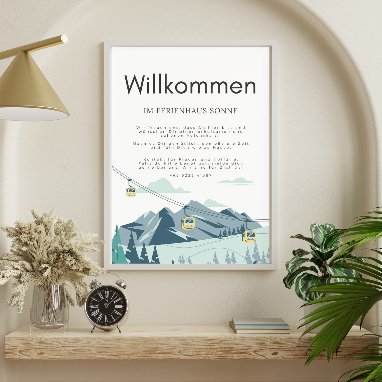 Willkommen-Schild | Druckdatei für dein Haus mit eigenen Texten