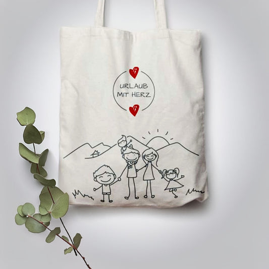 Baumwolltasche mit kurzen Henkeln