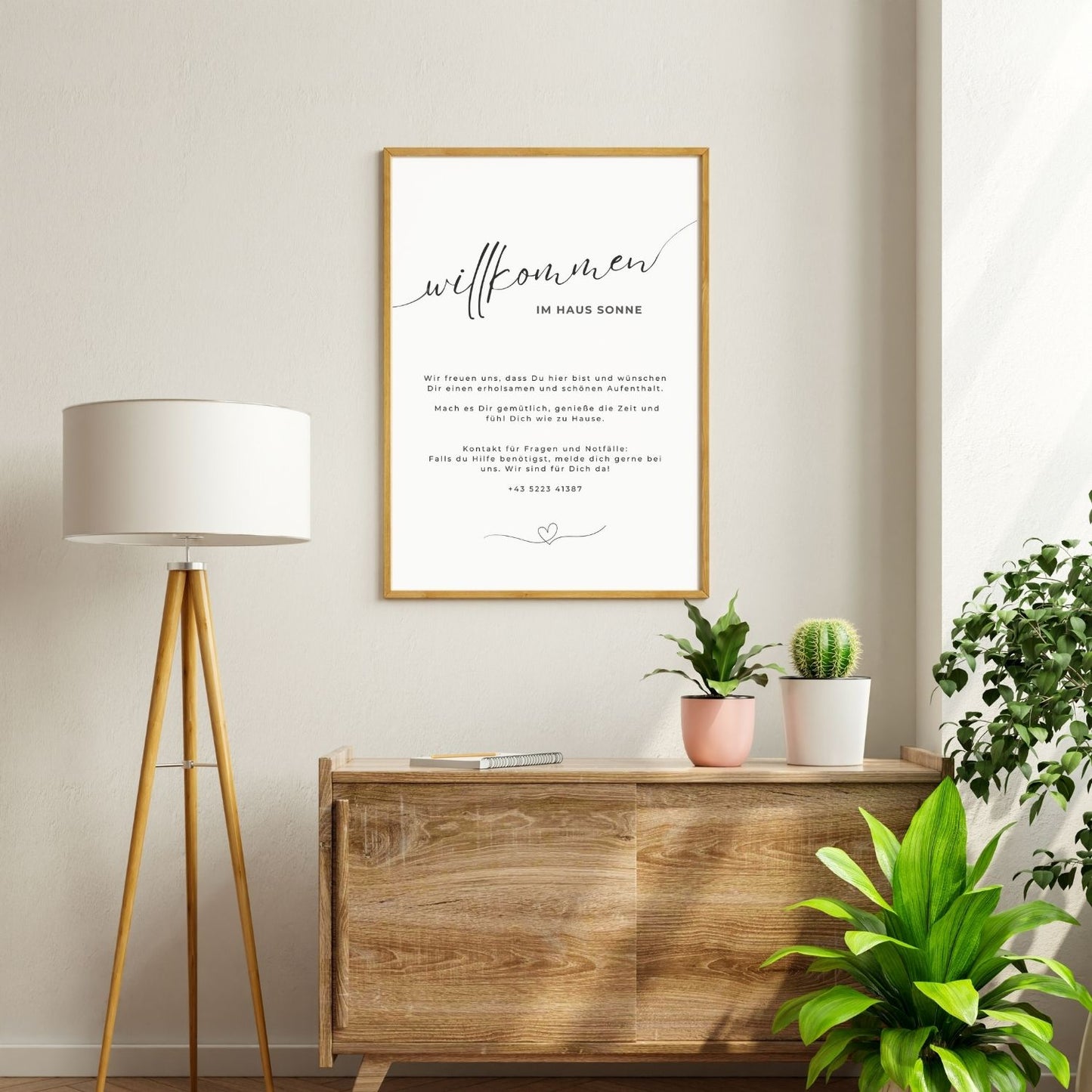 Willkommen-Schild | Druckdatei für dein Haus mit eigenen Texten