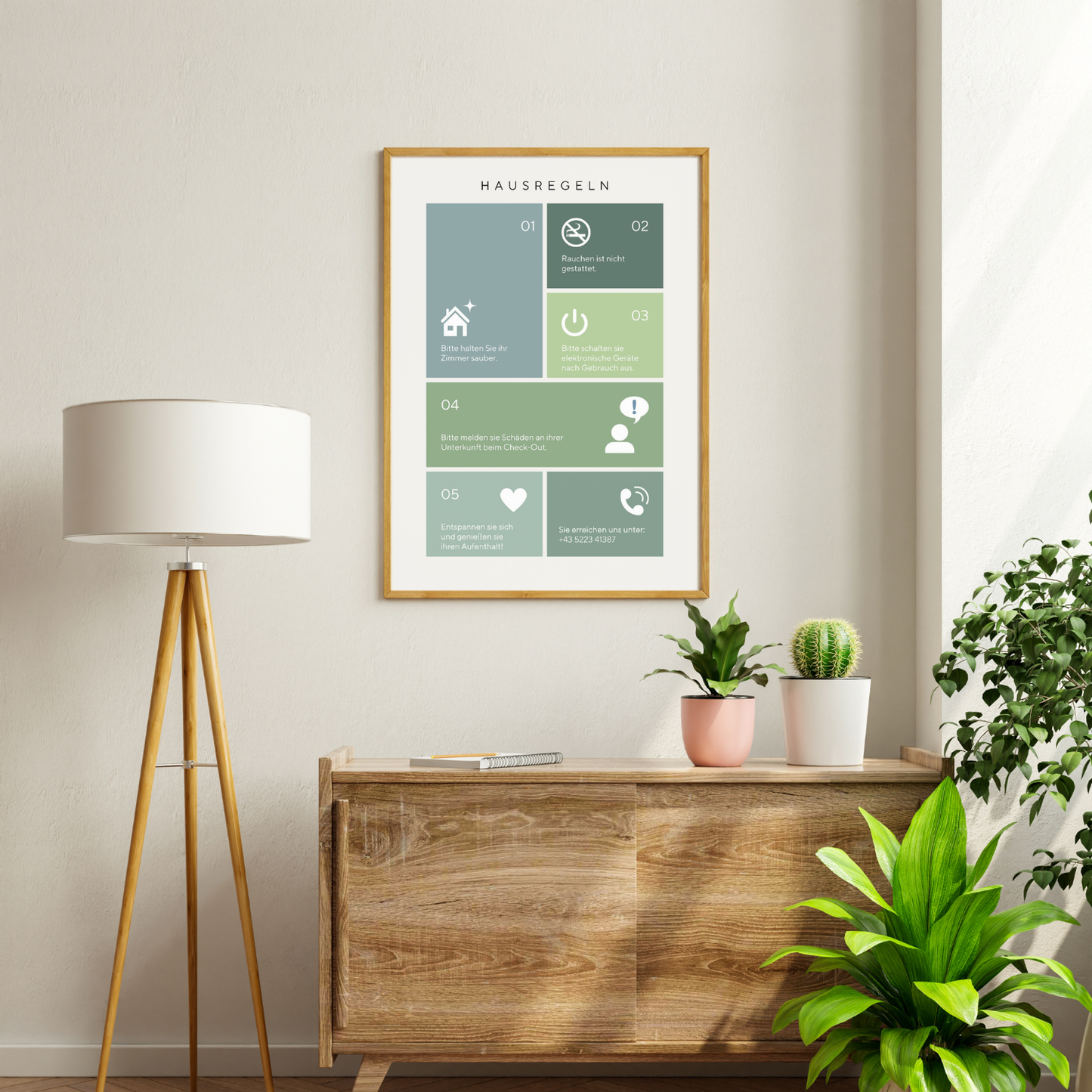Hausregeln-Schild | Druckdatei für dein Haus mit eigenen Texten